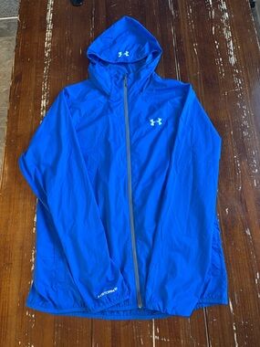 Under Armour Royal Blue Hooded Windbreaker Jacket